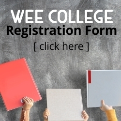 wee college registration form button