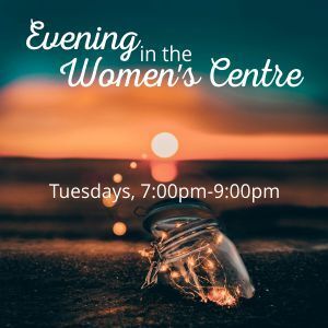 evening in the women's centre button